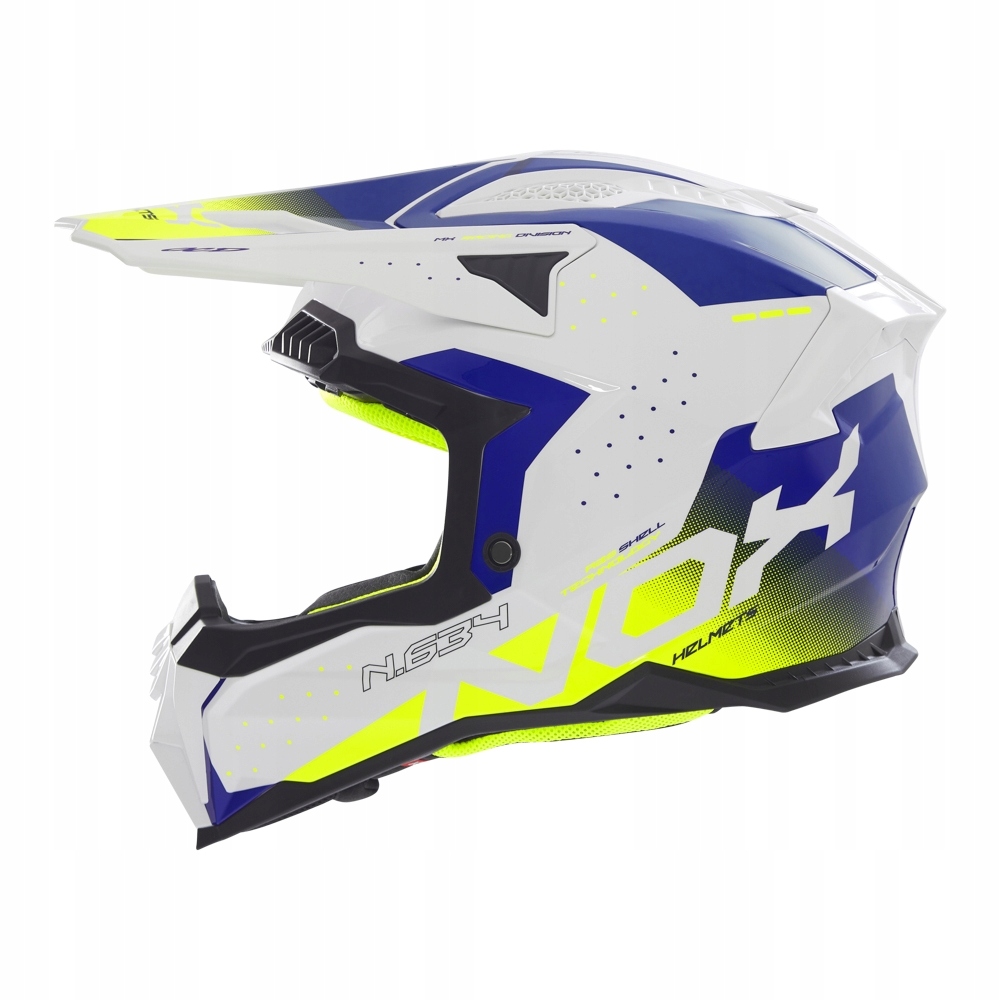 Nox Prilba Off Road Cross N634 Gradient Farba Biela/modrá/žltá Fluo Ro