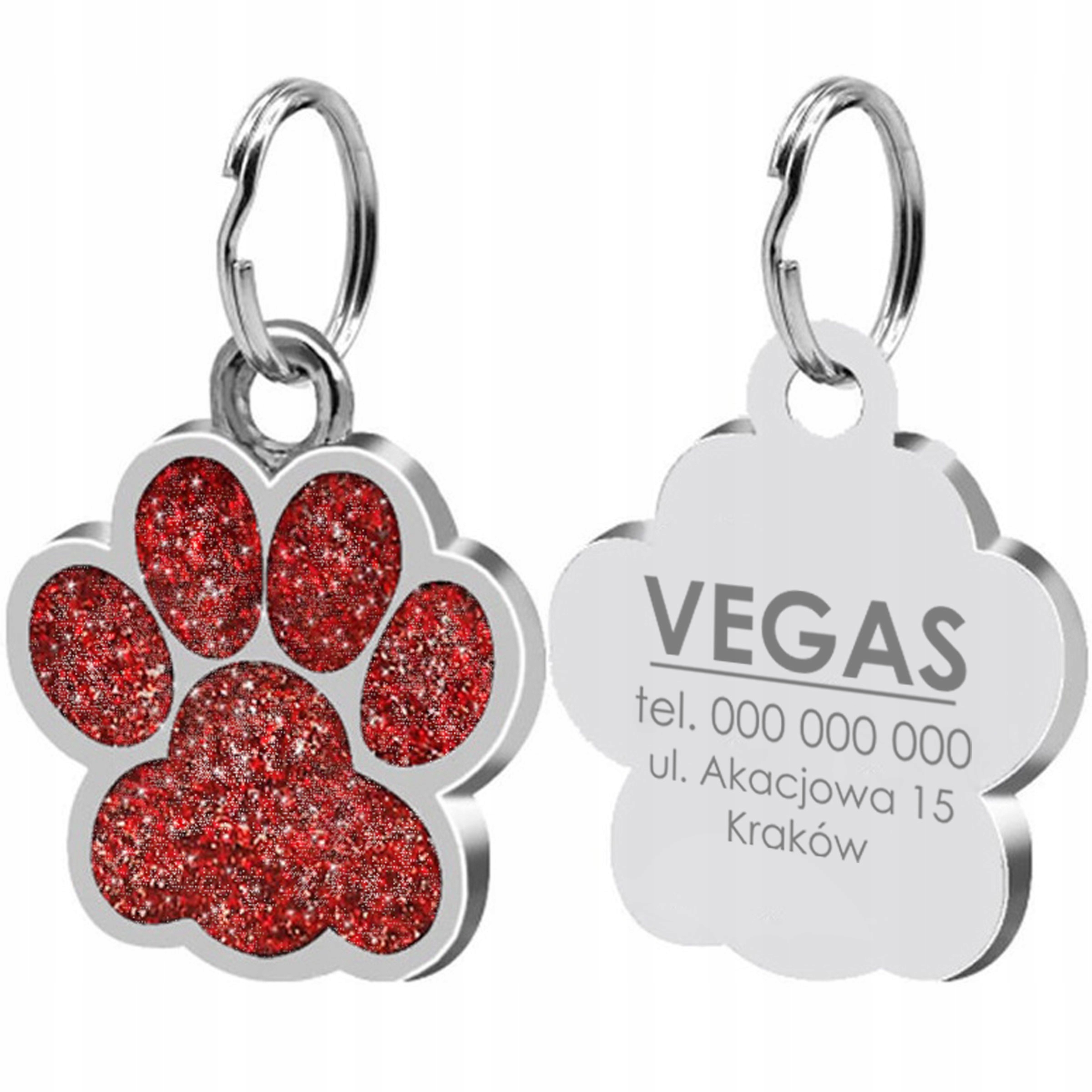 

Metalowy Identyfikator zawieszka adresówka Łapka C