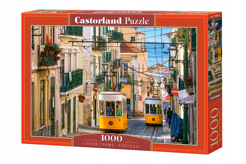 PUZZLE 1000 UKŁADANKA MIASTO LIZBONA ŻÓŁTE TRAMWAJE PORTUGALIA 9+ CASTOR EAN (GTIN) 5904438104260