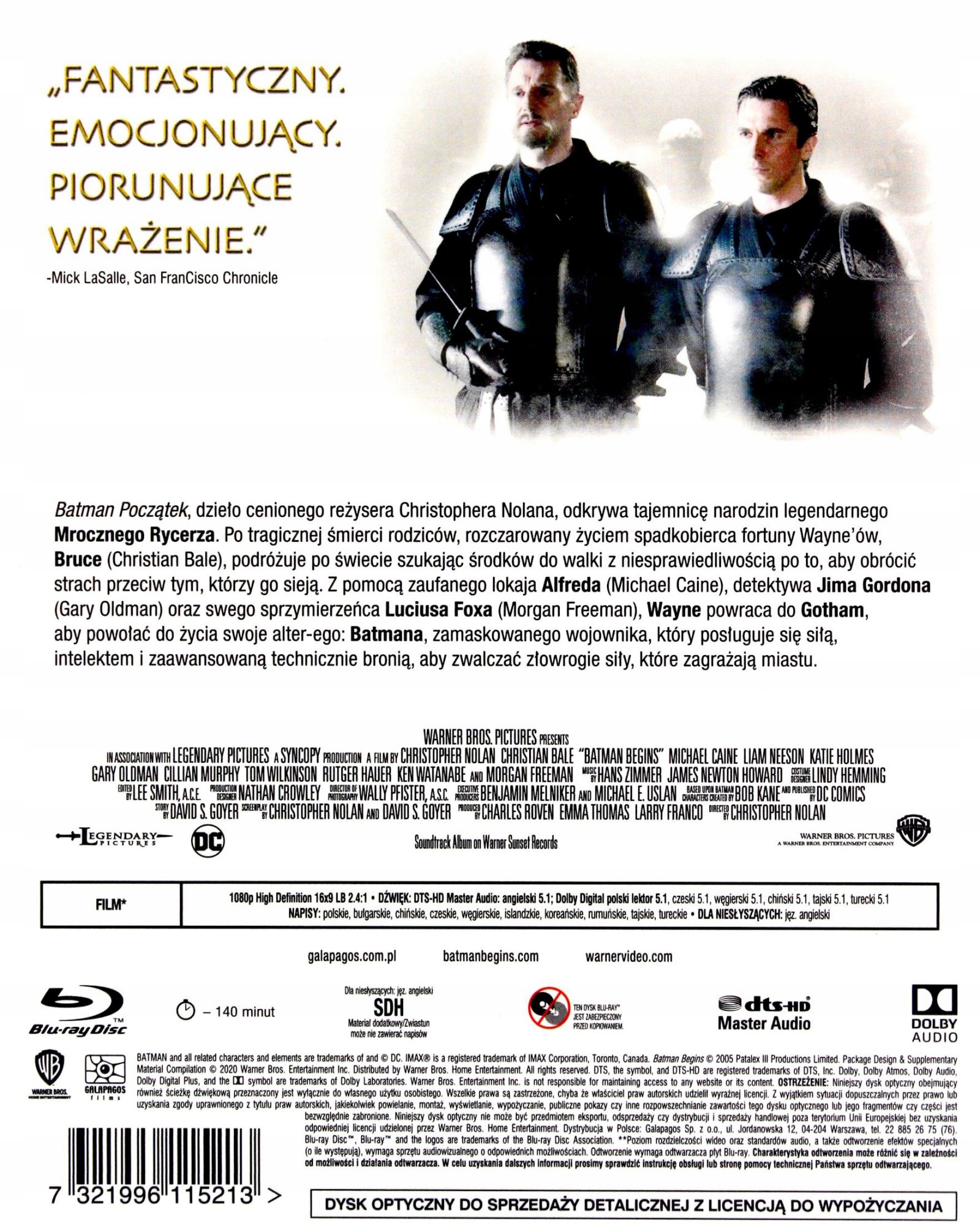 BATMAN-POCZĄTEK (BLU-RAY) Stan opakowania oryginalne