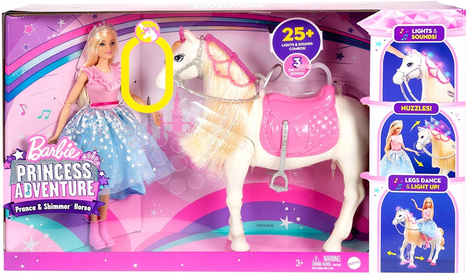 

Lalka Barbie Koń Interaktywny Światło Dźwięk Matel