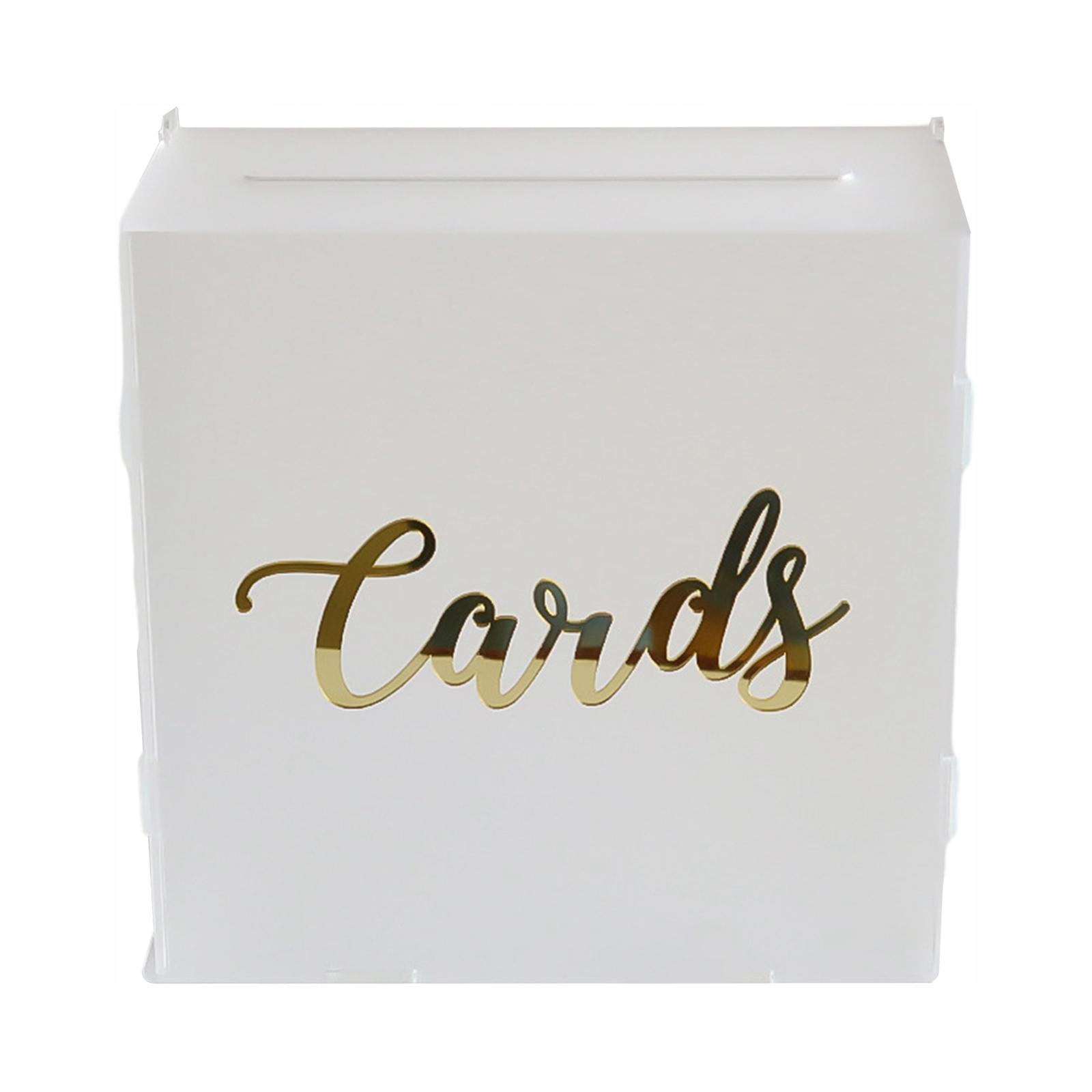 Akrylowe pudełko na karty ślubne z miejscem n Marka inny