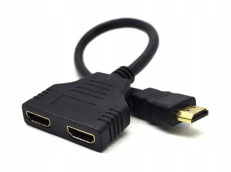 

Adapter Hdmi Am Hdmi AFx2 dwuportowy 0.2m