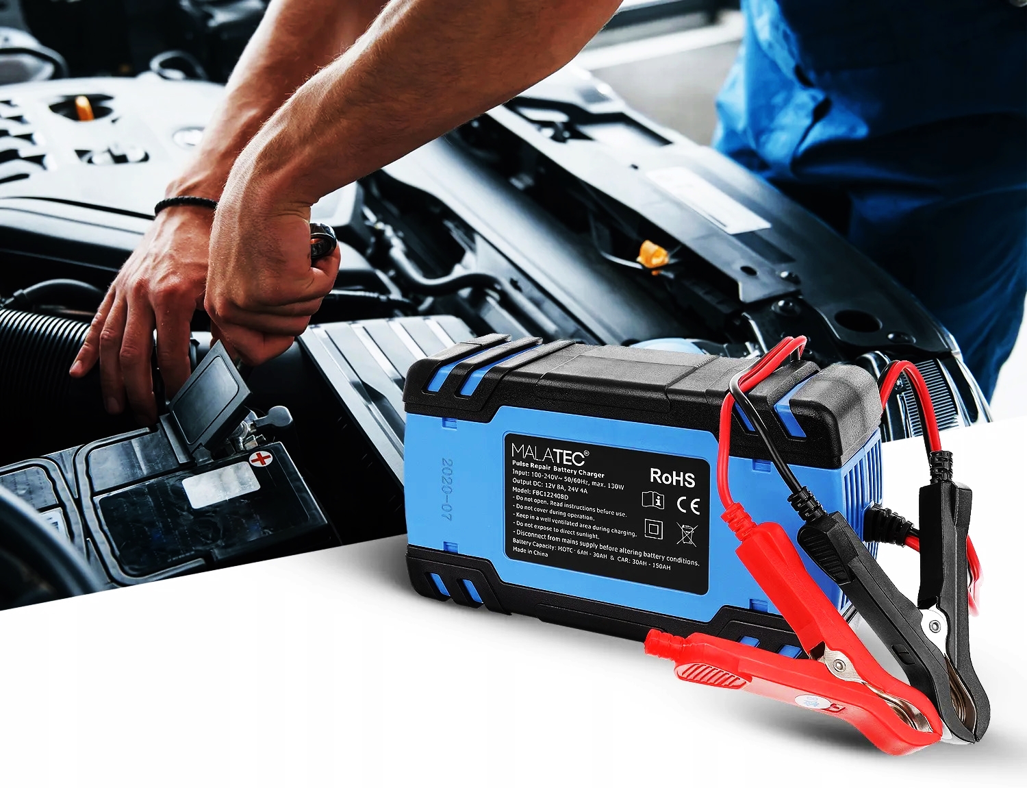 PROSTOWNIK DO SAMOCHODU MOTORU KOSIARKI 12V I 24V Maximum amperage 8 A