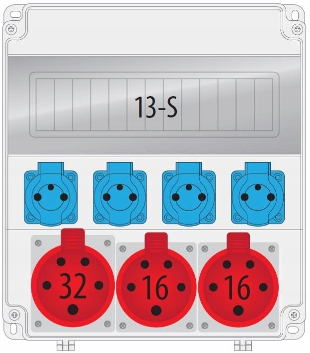 Rozvaděč R-box Lux 320R 2x16A/5P 1x32A/5P 4x230V 13S B.18.320-4
