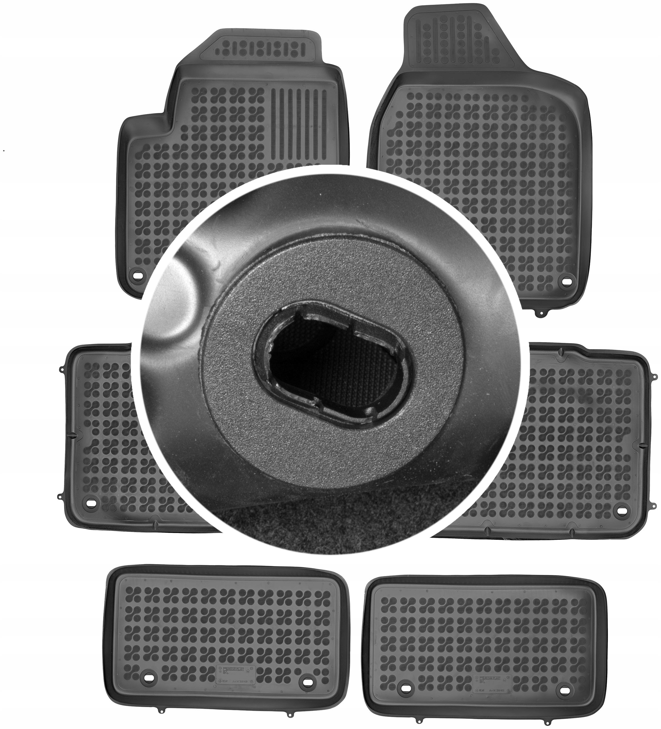 Seat Alhambra I 7os 1996-2010 Gumové rohože do auta Upevnenie