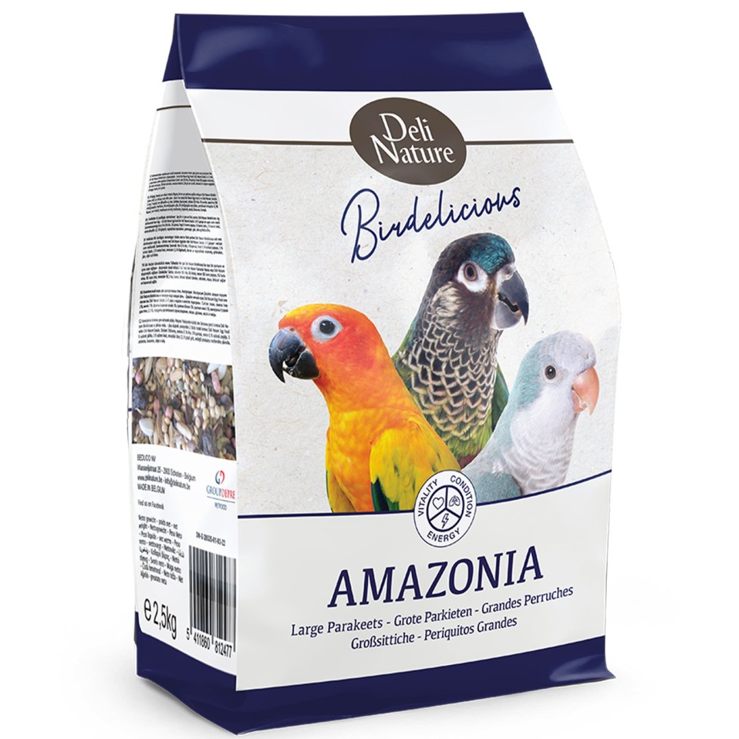 Levně Deli Nature Birdelicious Amazonia 800 g – krmivo pro středně velké papoušky