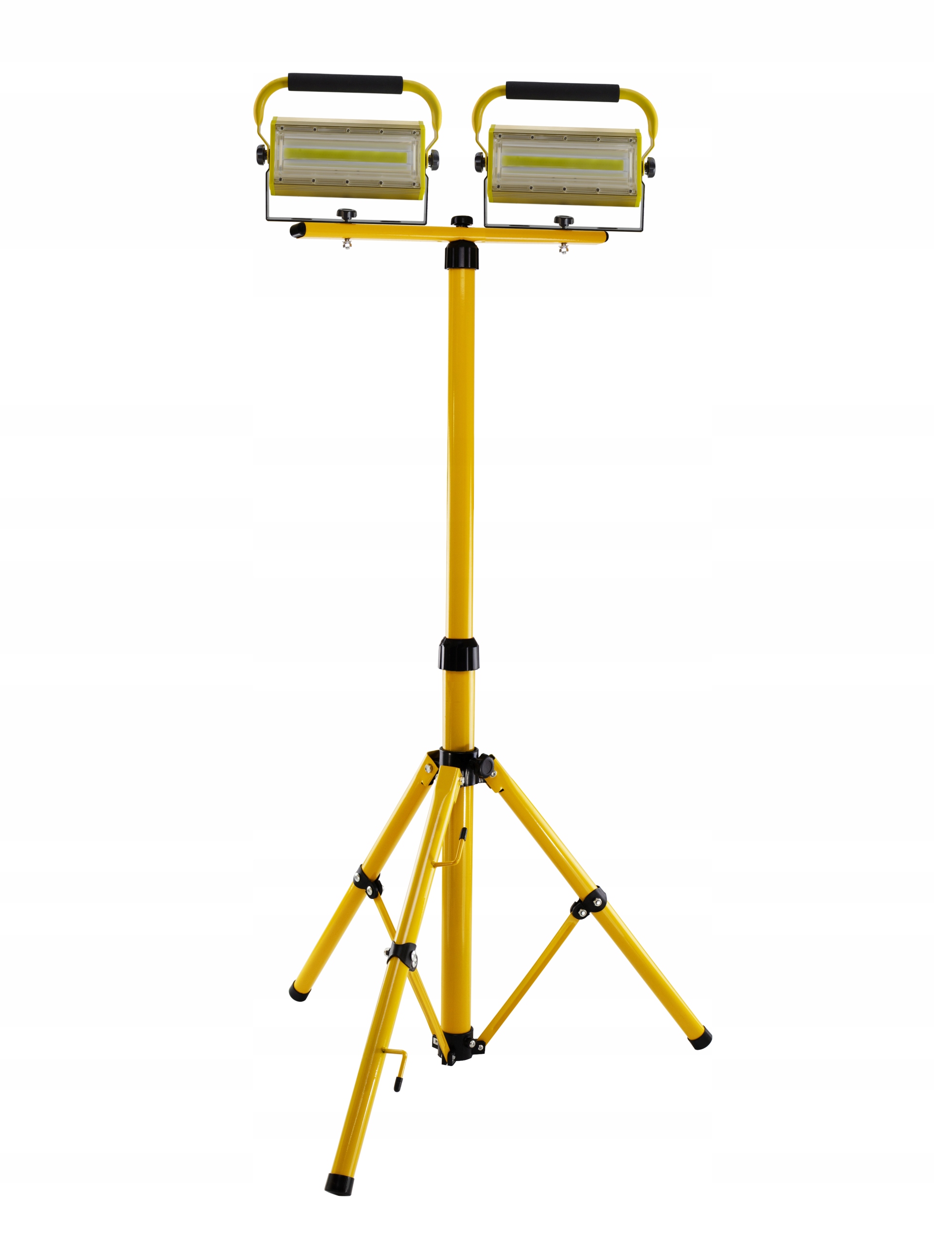 NAŚWIETLACZ PRZENOŚNY Z AKUMULATOREM NA STATYWIE LAMPA ROBOCZA LED 2x100W