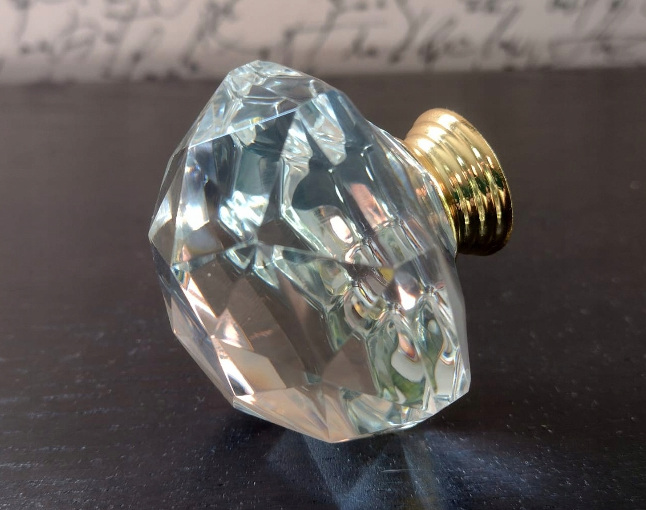 MEGA DUŻA KRYSZTAŁOWA GAŁKA DO MEBLI, UCHWYT ZŁOTO Kod producenta 7878