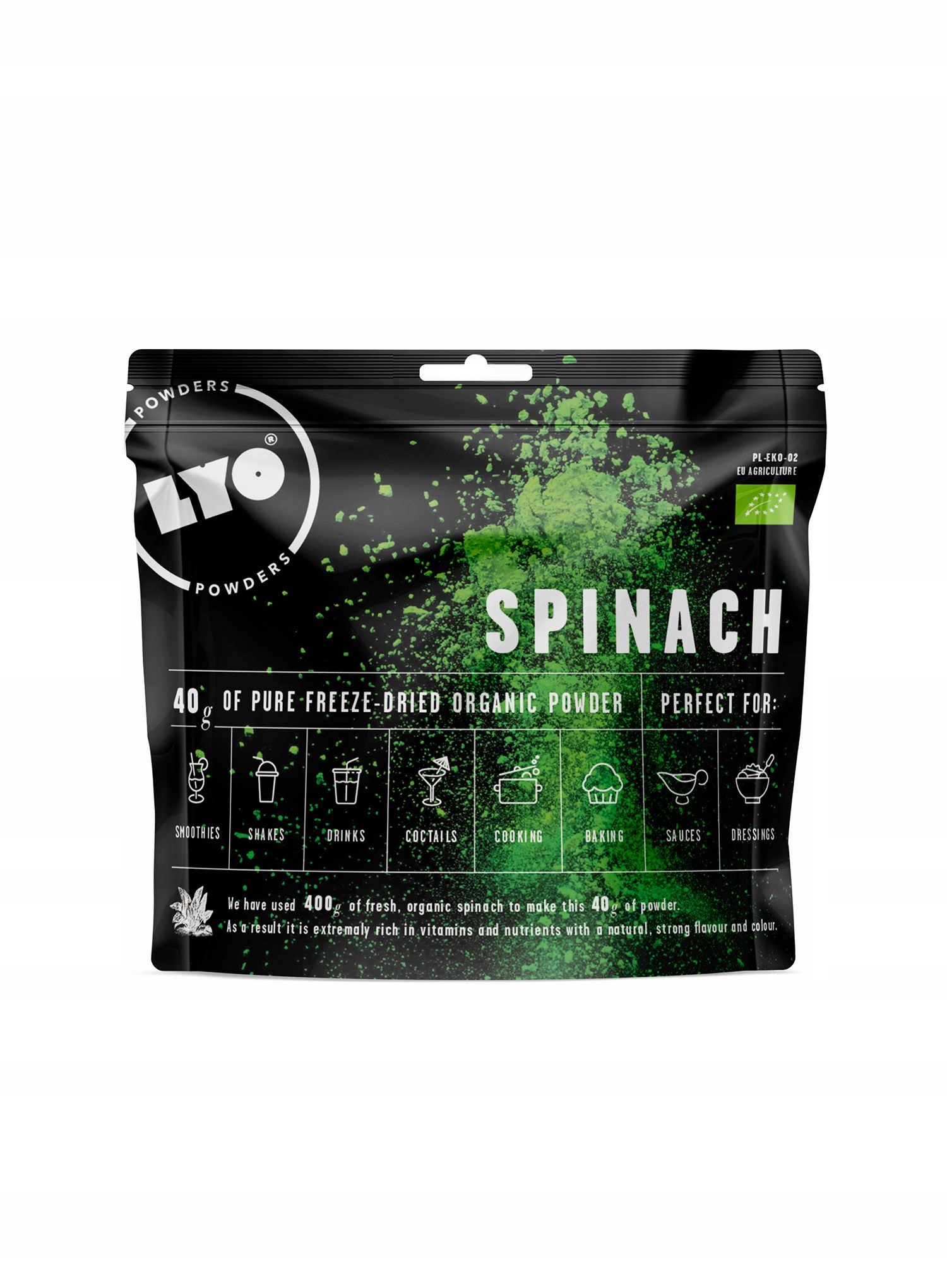 Liofilizat Lyofood Ekologiczny szpinak w proszku 40 g