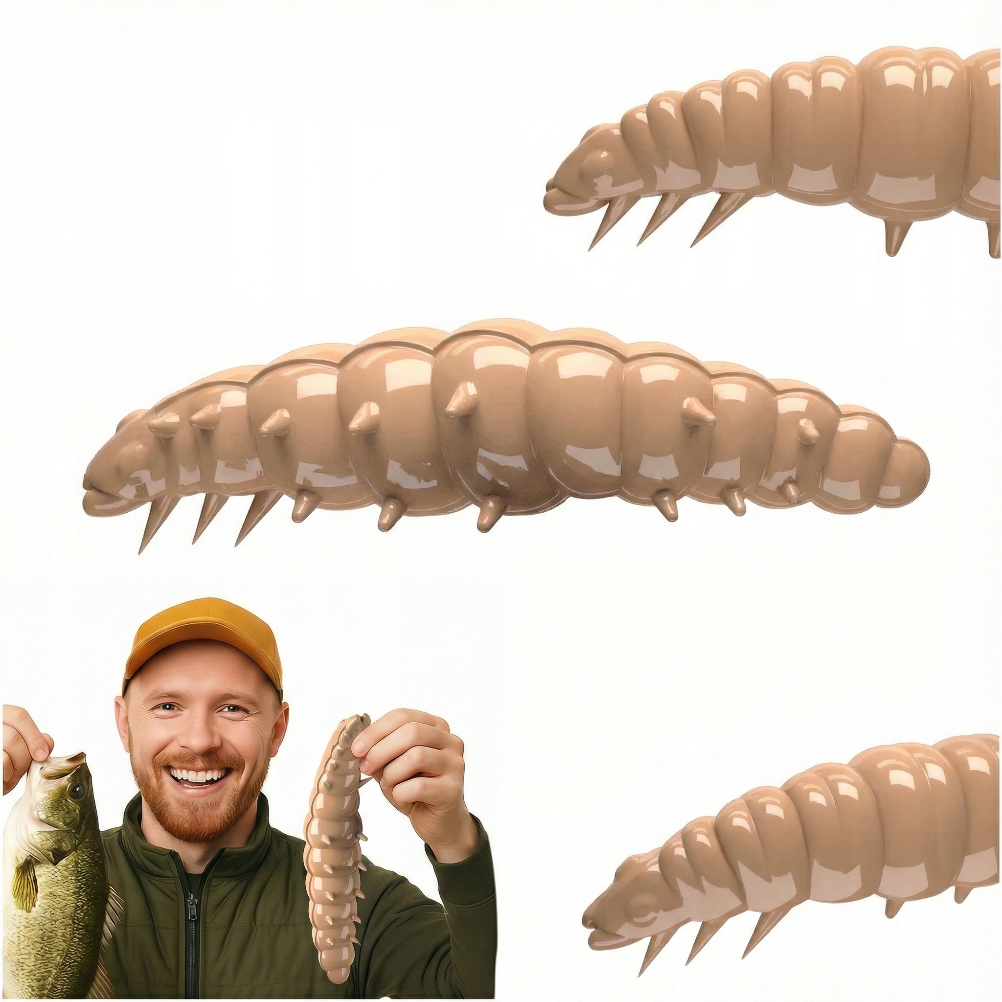 Robaki Przynęta Larva 035 Pellets Libra Lures Ser 4,5CM Słoik 8 Sztuk