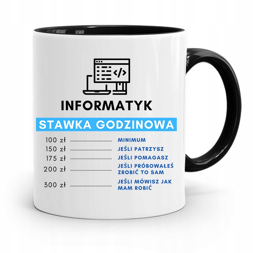 

Kubek Czarny Informatyka Programisty Stawka