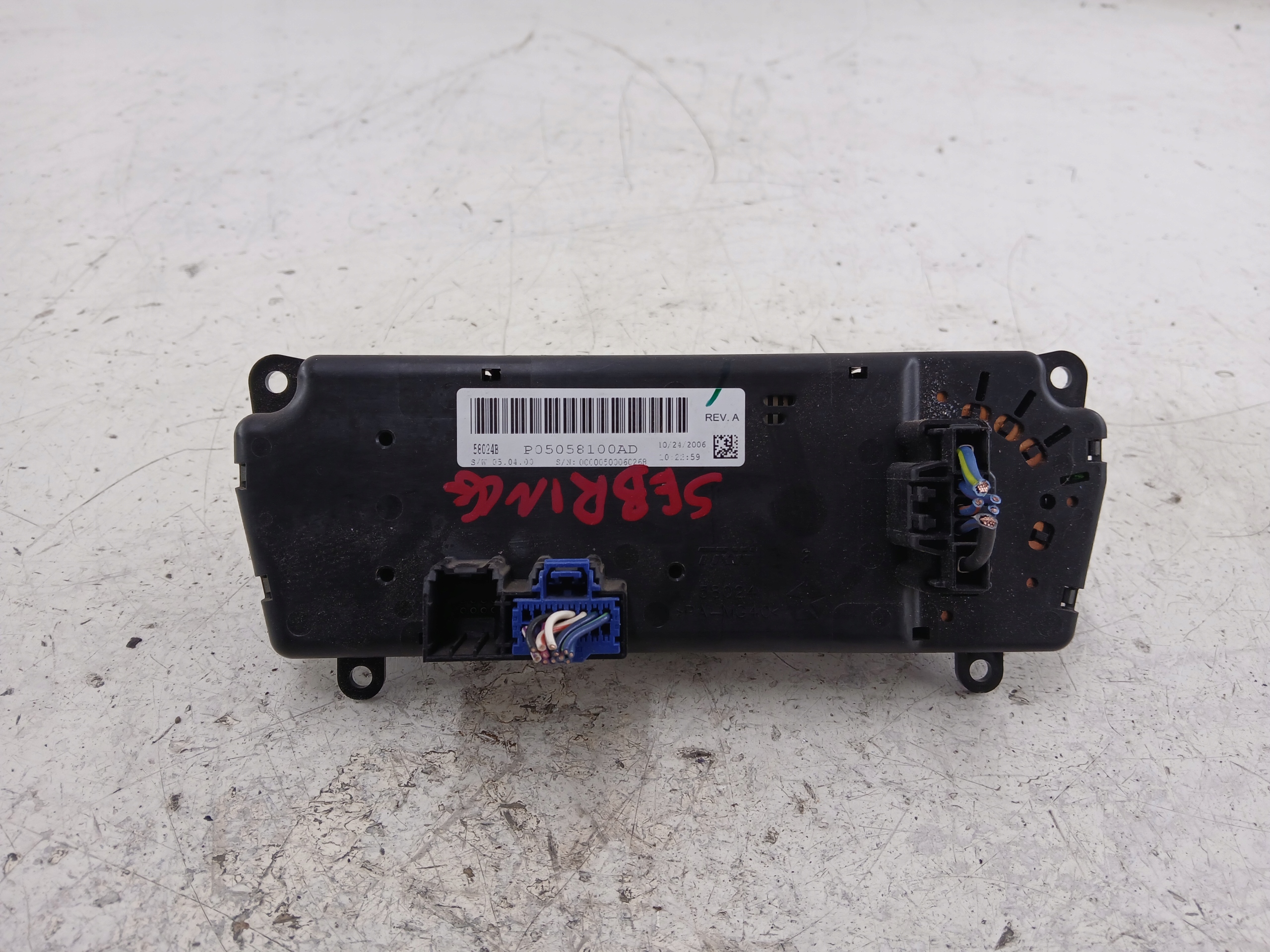 CHRYSLER SEBRING III Unite commande clima Bouches buses P05058100AD