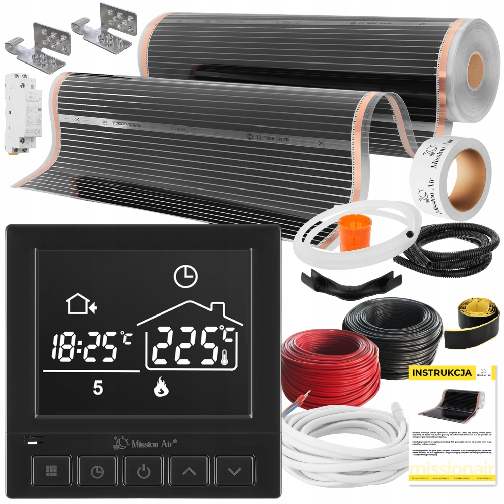 Set Mission Air Fólia vyhrievacia podložka Infračervená 100 cm A 24 m² 160 W/m² Ptc