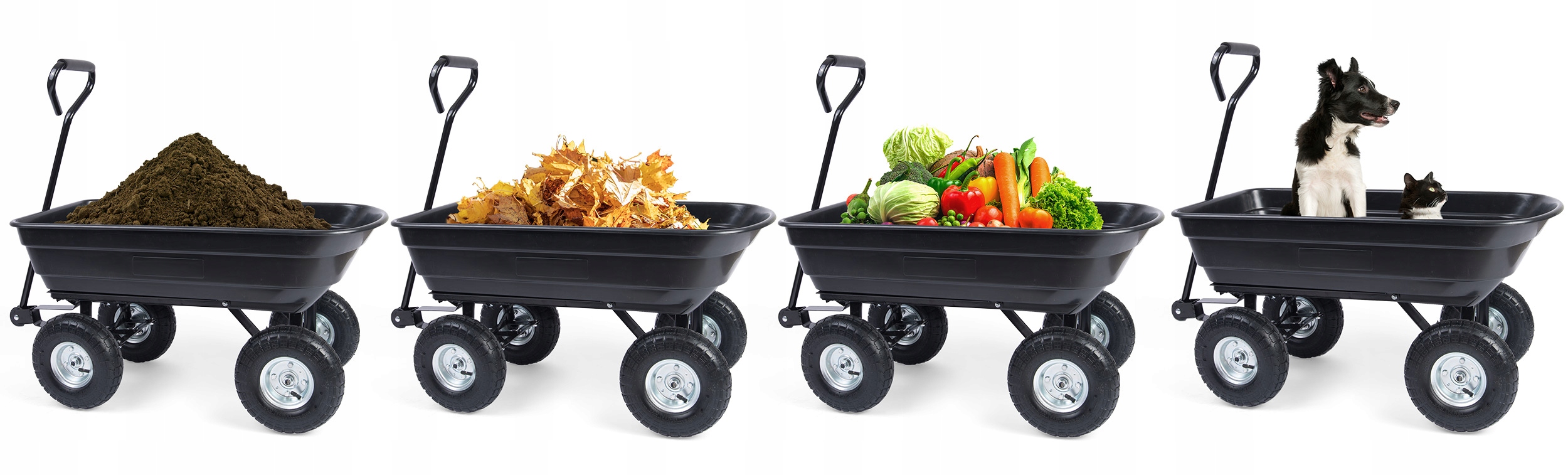 TACZKA WÓZEK TRANSPORTOWY OGRODOWY WYWROTKA 3w1 Stan opakowania oryginalne