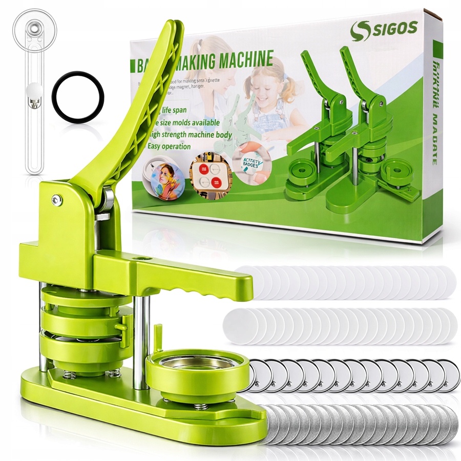 ZESTAW MASZYNA DO ROBIENIA PRZYPINEK BASIC PRASA +100 PINÓW WYSOKA JAKOŚĆ