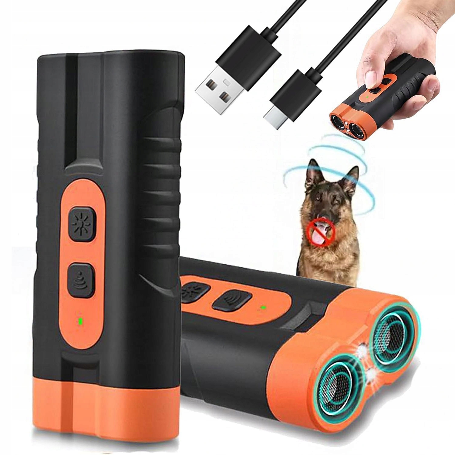 Levně Humanitární odpuzovač psů Ultrazvukový protištěkací zařízení 9M