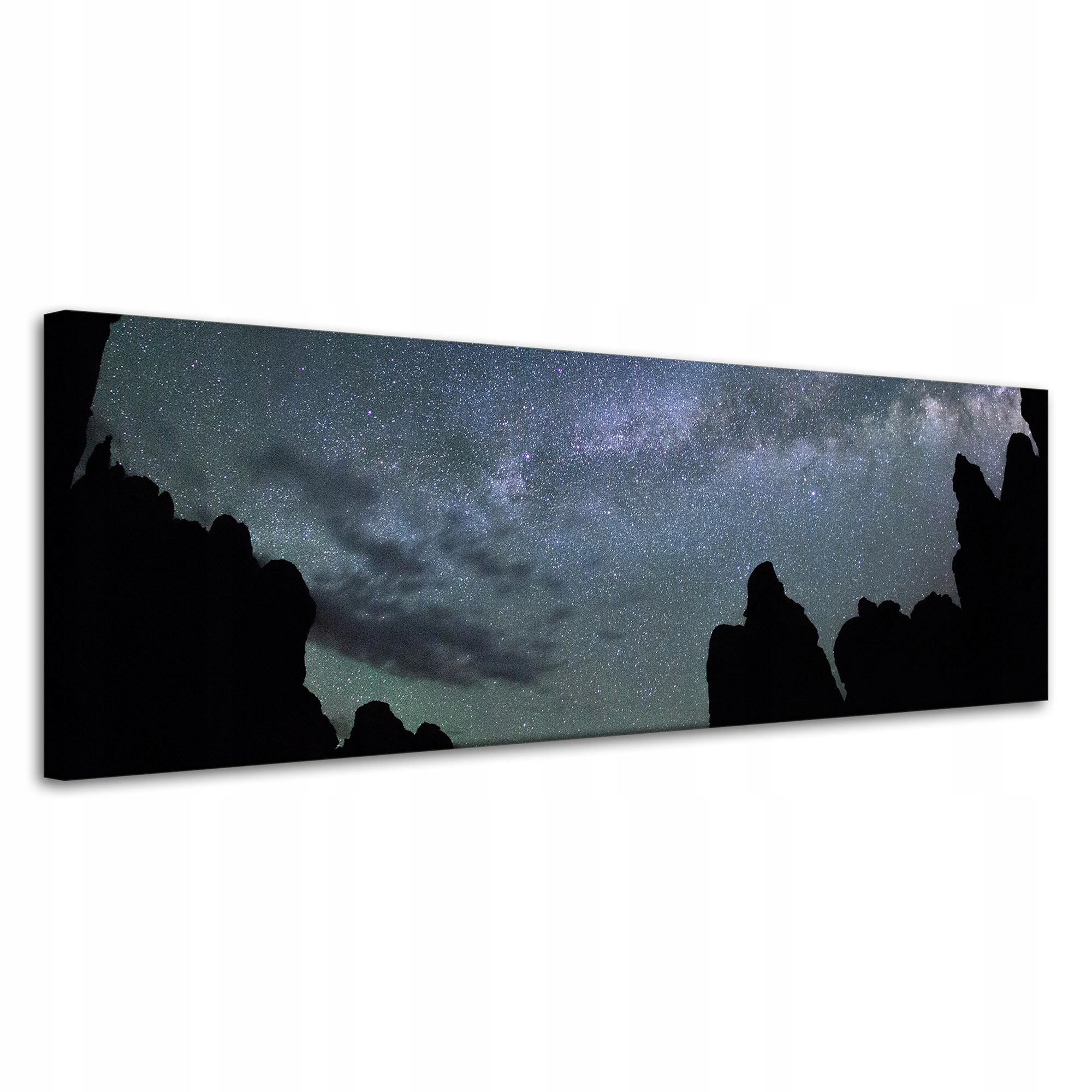Obraz na plátně Příroda Vesmír Hory Temnota Noc Hvězdy Astronomie 120x40