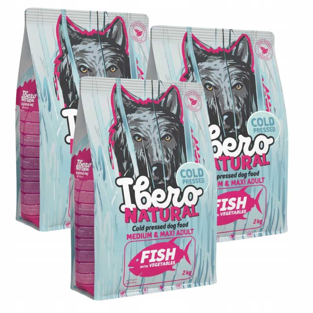 Levně Krmivo s rybou pro psa 6 kg Ibero Cold Press Adult Medium Maxi