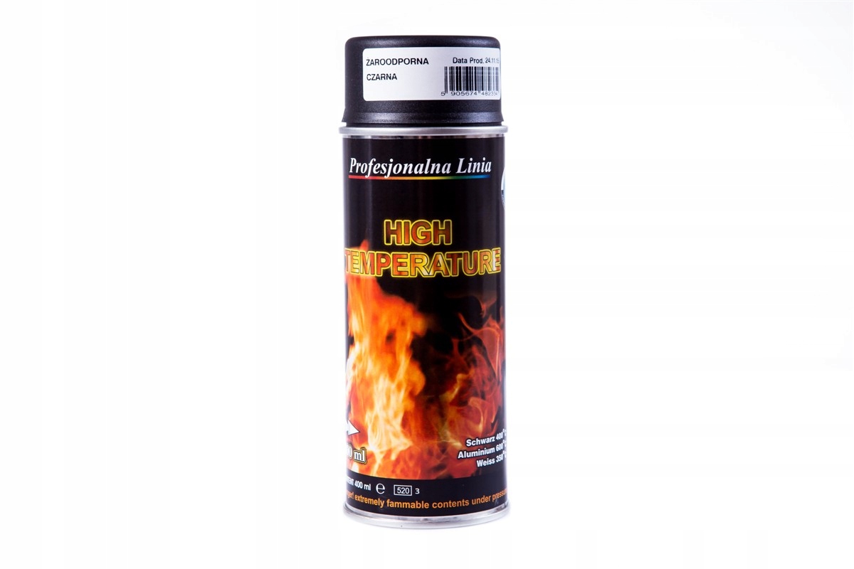 

Lakier Żaroodporny Spray 400ML Czarny 9011