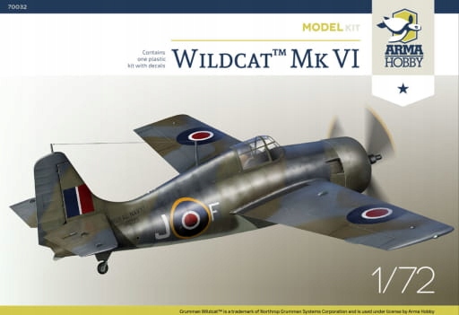 Arma Hobby 70032 Wildcat Mk.VI Letadlo Měřítko 1/72 Hobby Plastová stavebnice Novinka