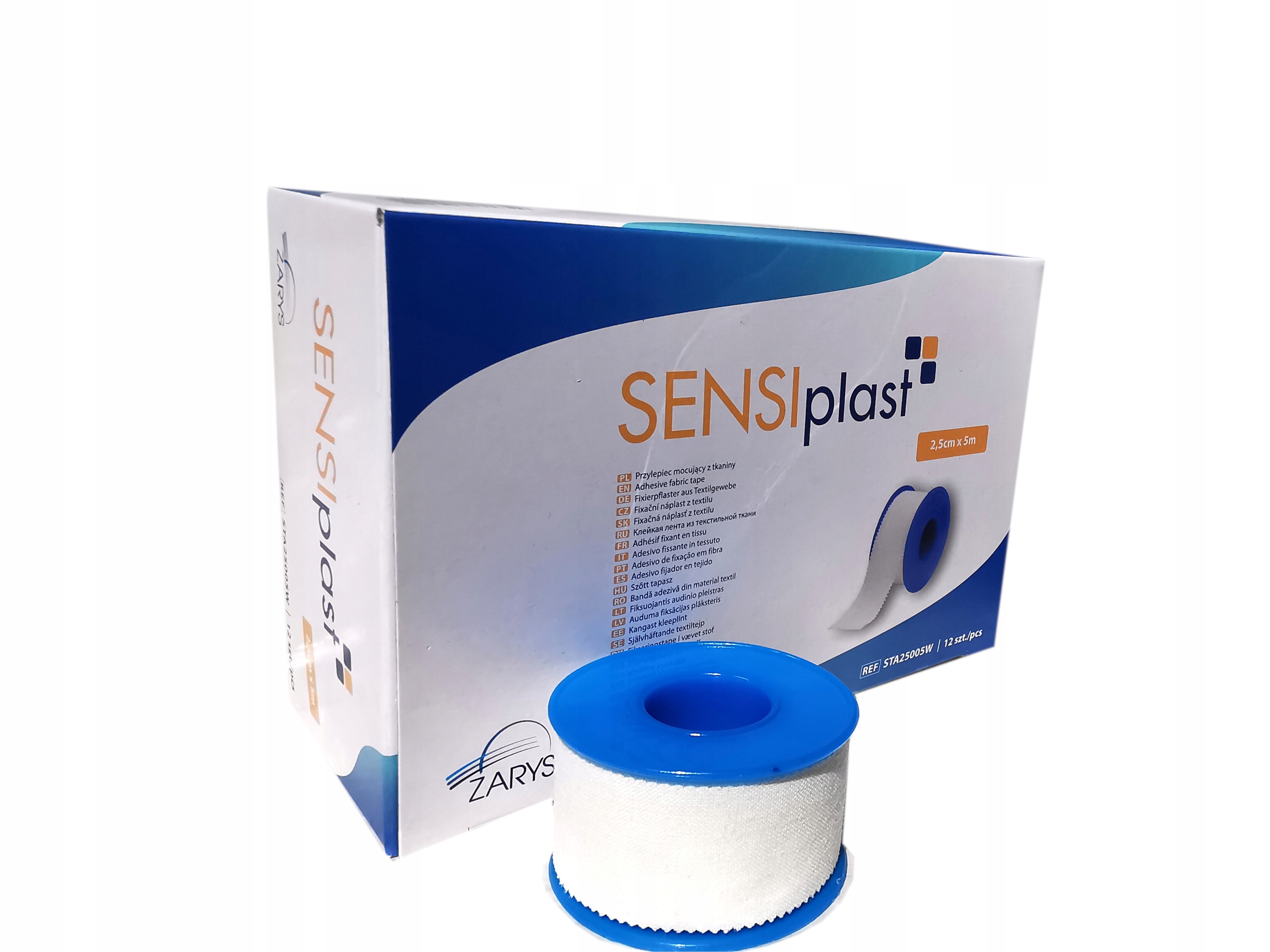 Przylepiec tkanina biały Sensiplast 2,5cmx 5m 1szt Kod producenta ZARYS-STA25005W