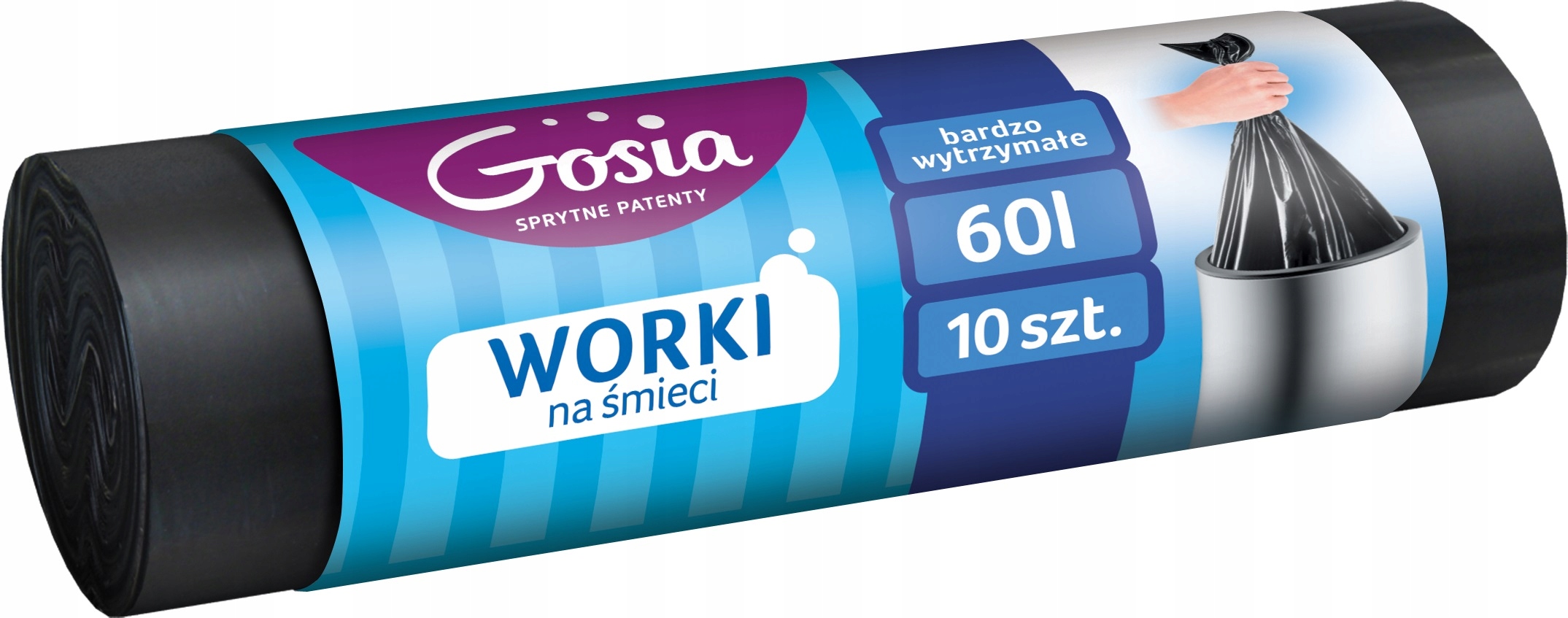 

Gosia Worki na Śmieci Ldpe 60L 10szt Czarne Mocne
