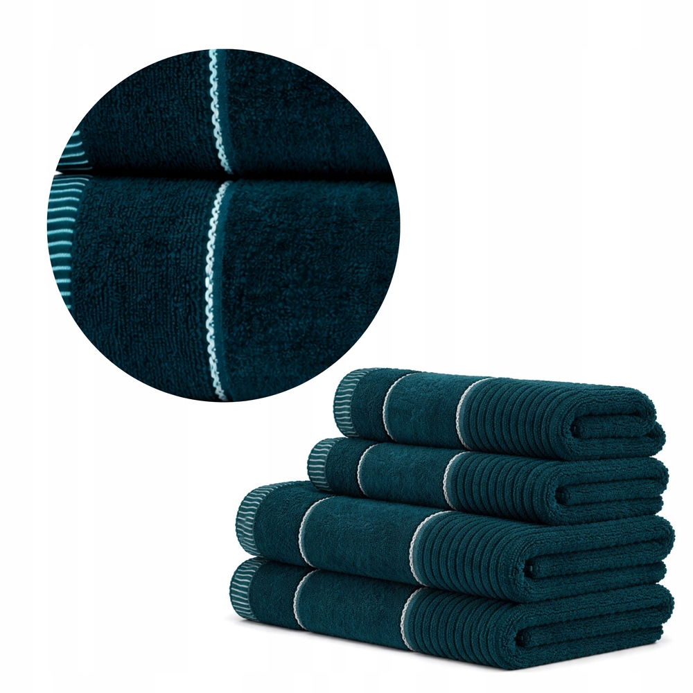 Sada ručníků Teo 4 ks – 2x 70x140 2x 50x90 cm Bavlna 470 g/m2