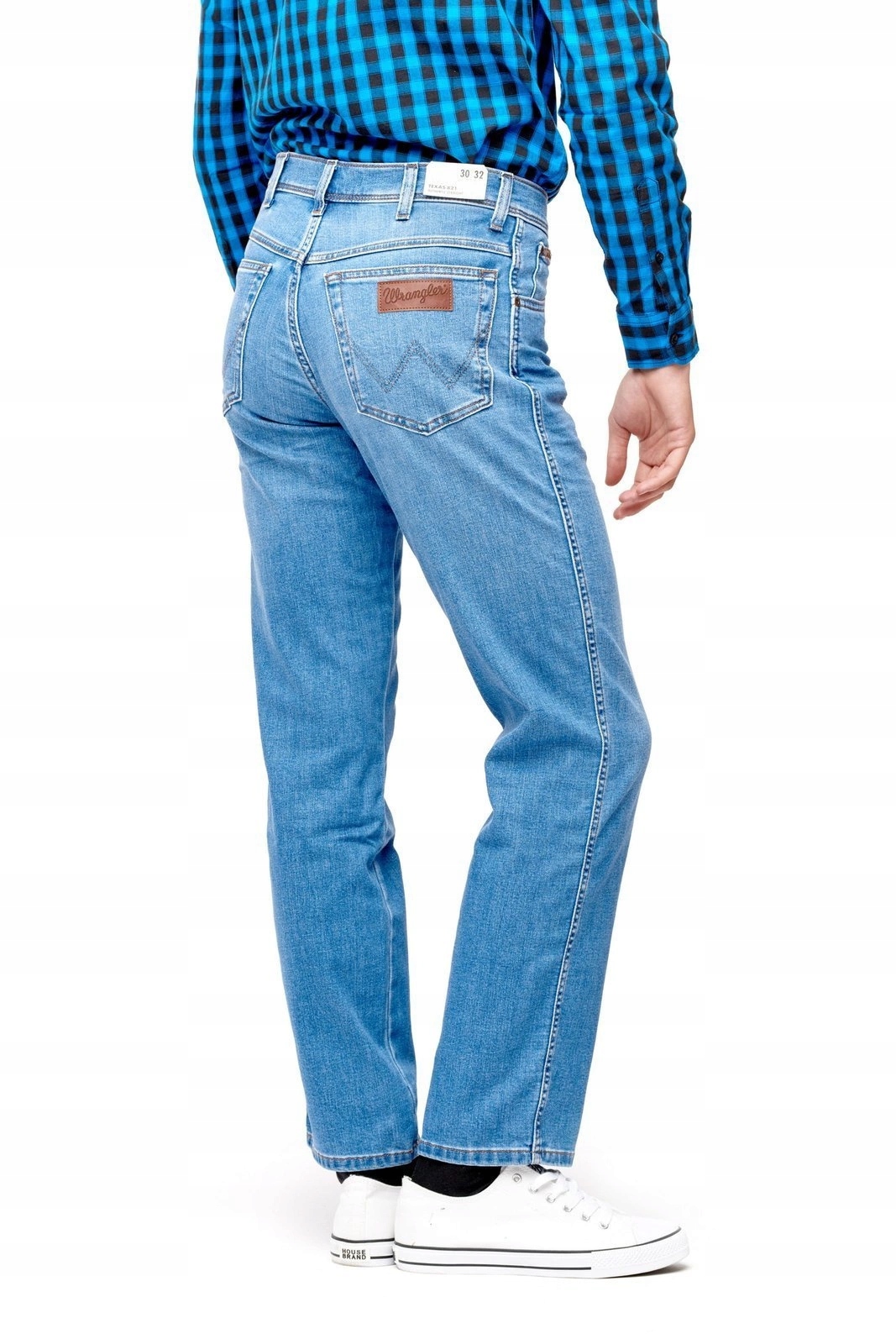 Pánské jednoduché džínové kalhoty Wrangler Texas Blazing Blue W121Q472X 40/32