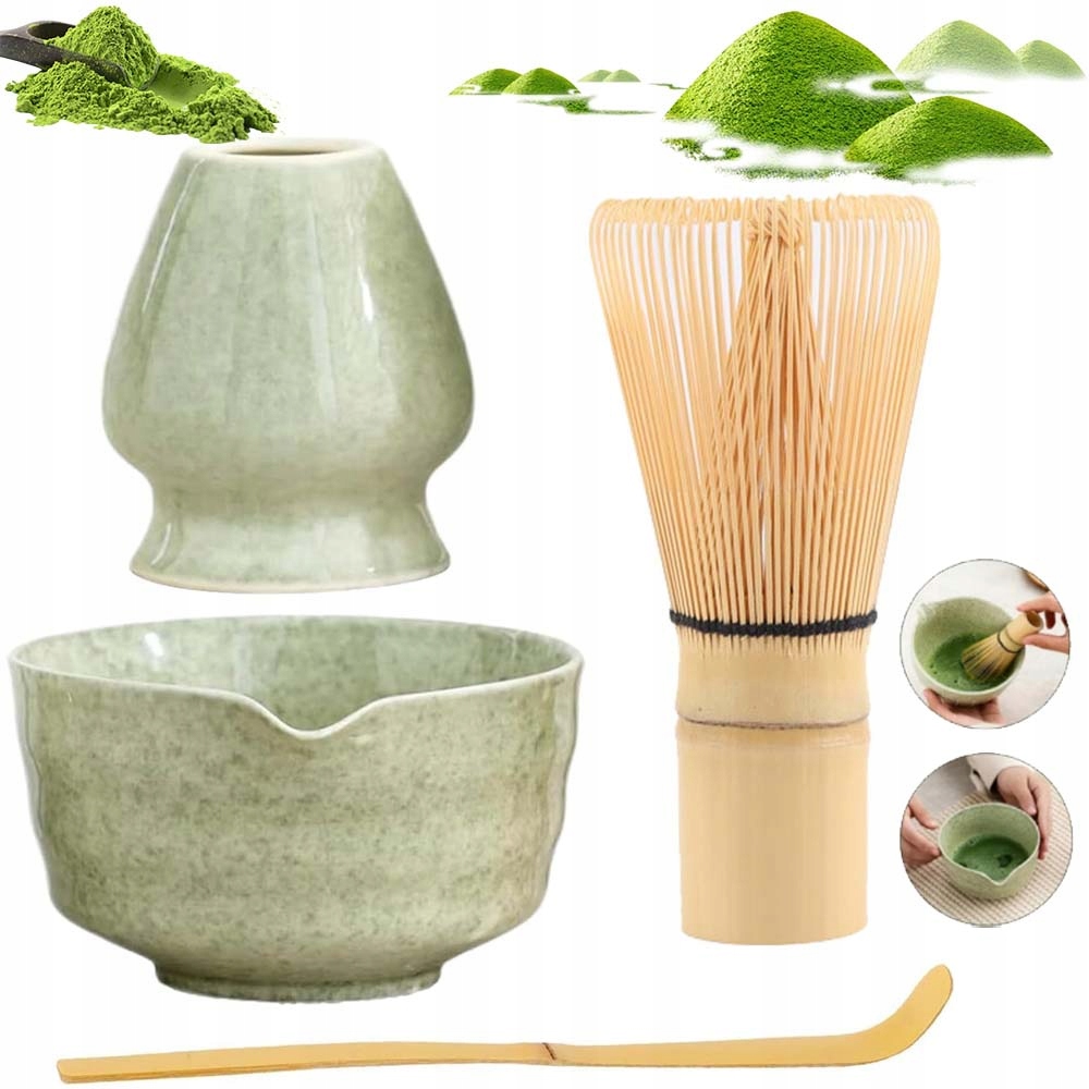 Levně Bambusová Sada Dárková Sada Na Čaj Matchy Miska Na Matcha 4KS