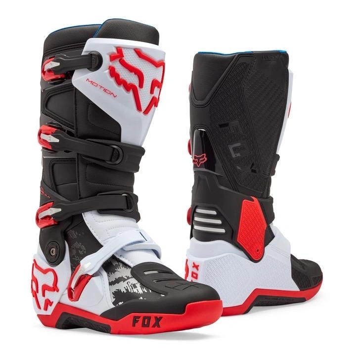 enduro topánky Fox Motion White/fluo Red biela červená fluo čierna Darčeky