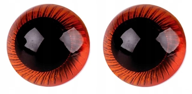 Oczy do zabawek maskotek 18 mm sukcynit 1 para