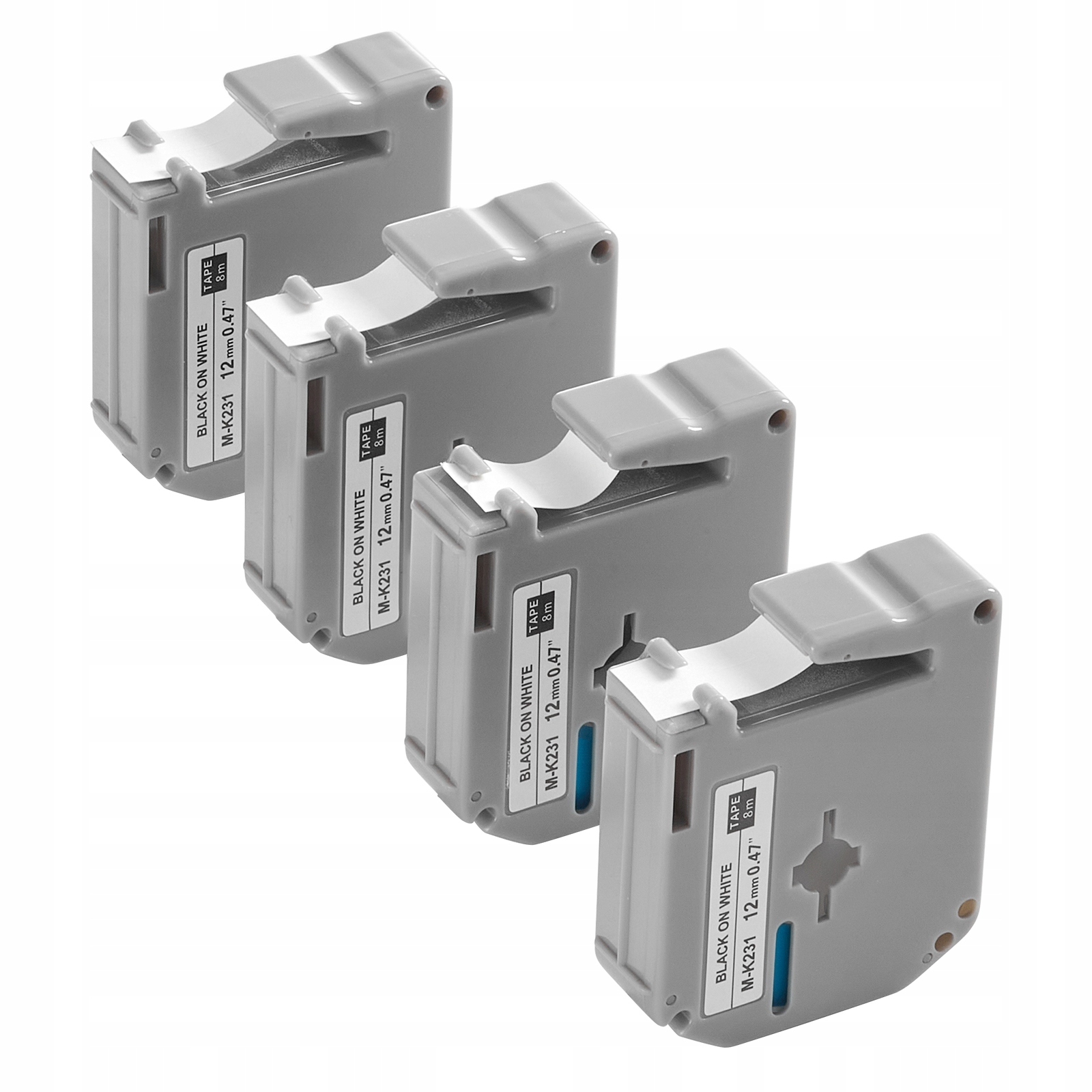 Etiketovací Páska Vevor 4 Ks 12 MM Černobílá, Kompaktní M-K231