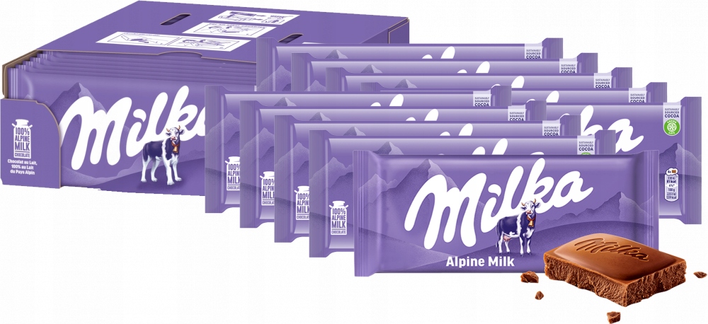 Czekolada Milka, mleczna, 90g x36