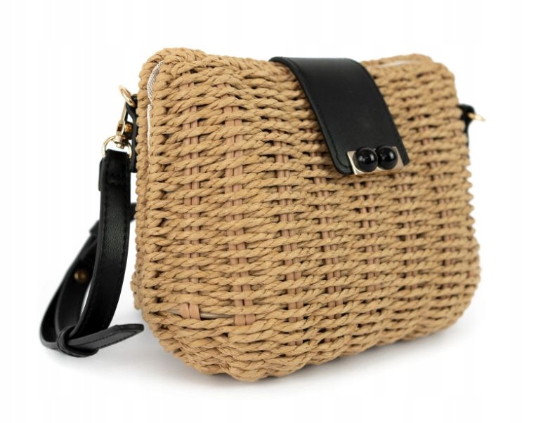 Dámská Kabelka Přes Rameno kabelka Pletený košík na léto Nastavitelný Pásek Vintage