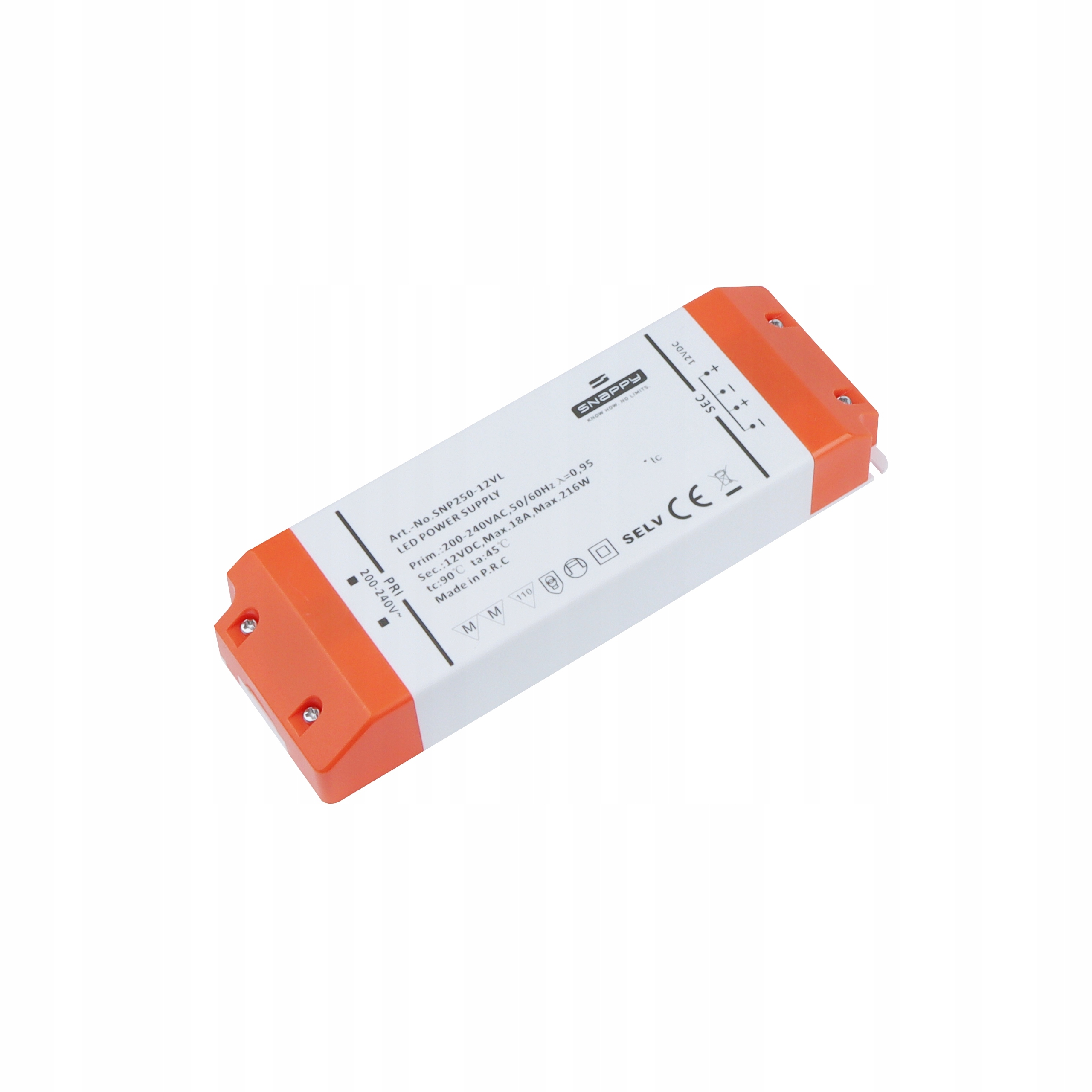 Zasilacz Do Led 12V DC 216W Premium mały rozmiar