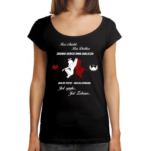 

Koszulka Oversize Aniołek Diablica Kolory Rozmiary