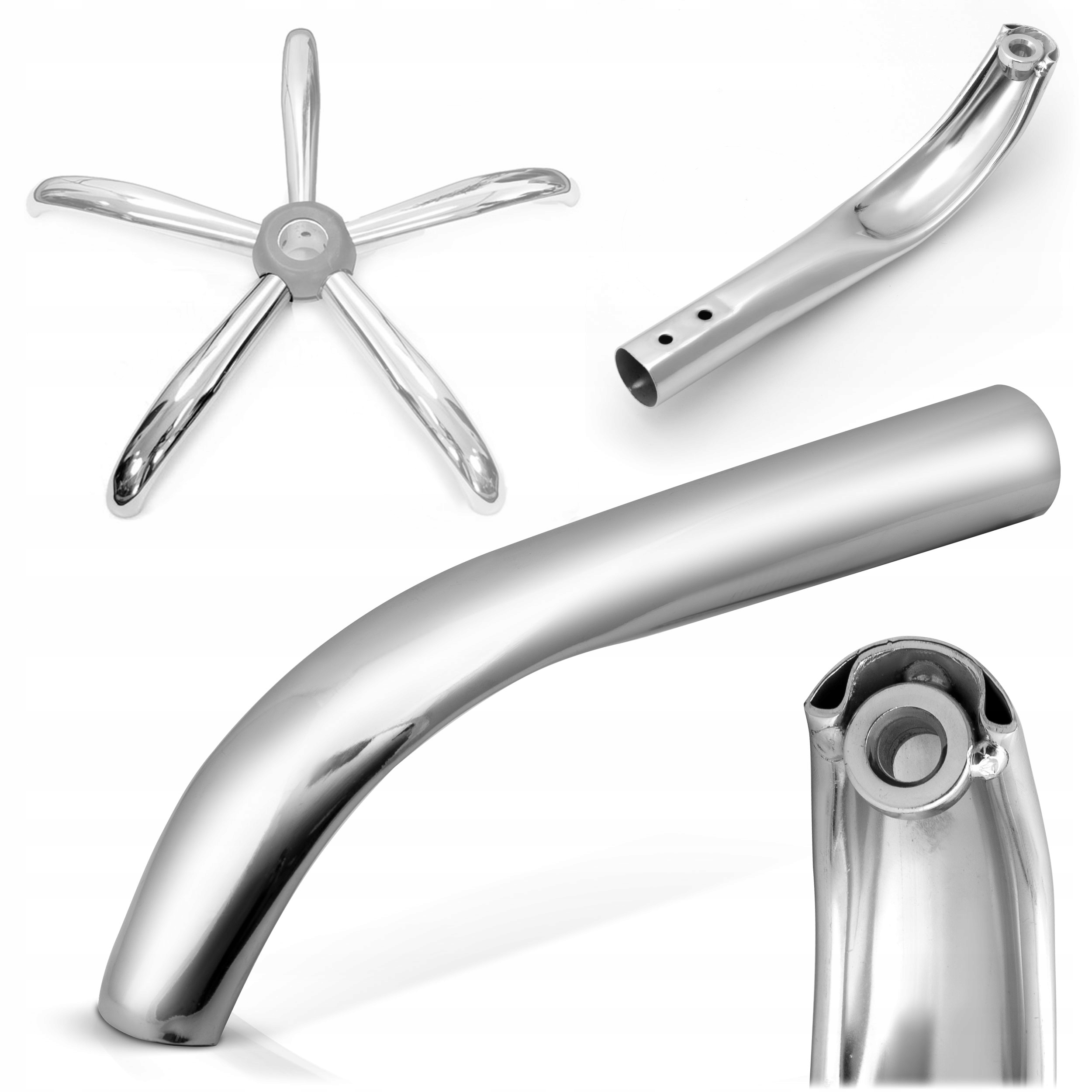 RAMIĘ PODSTAWY DO FOTELA NOGI CHROMOWANE ŚREDNICA 64 cm SOFOTEL