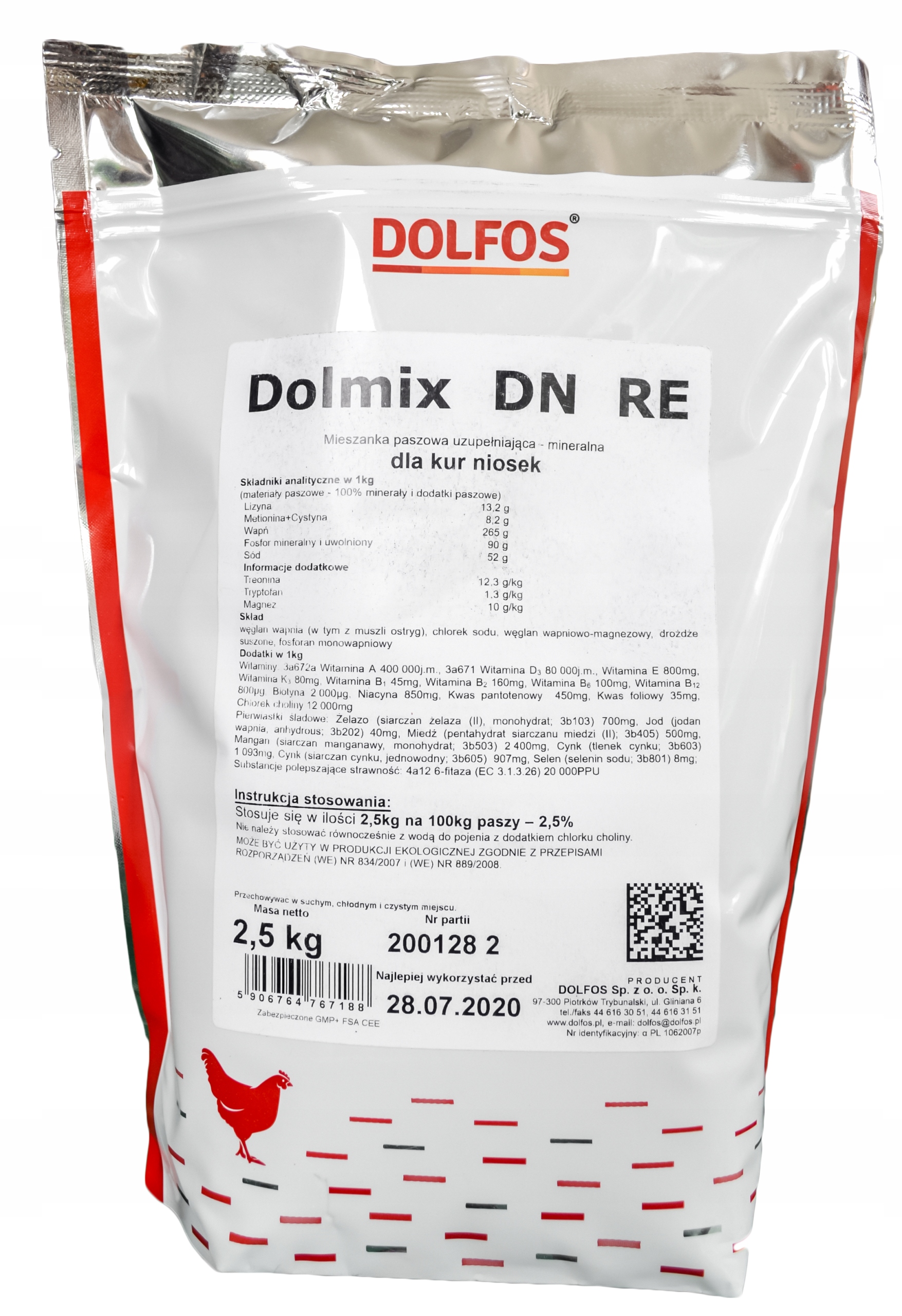 

Dolmix Dn Re 2,5kg bez barwników dla niosek