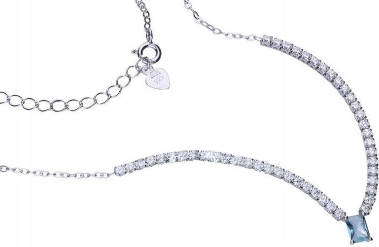 Stříbrný náhrdelník 925 elegantní se zirkony 5,00 g s přívěsky, módní