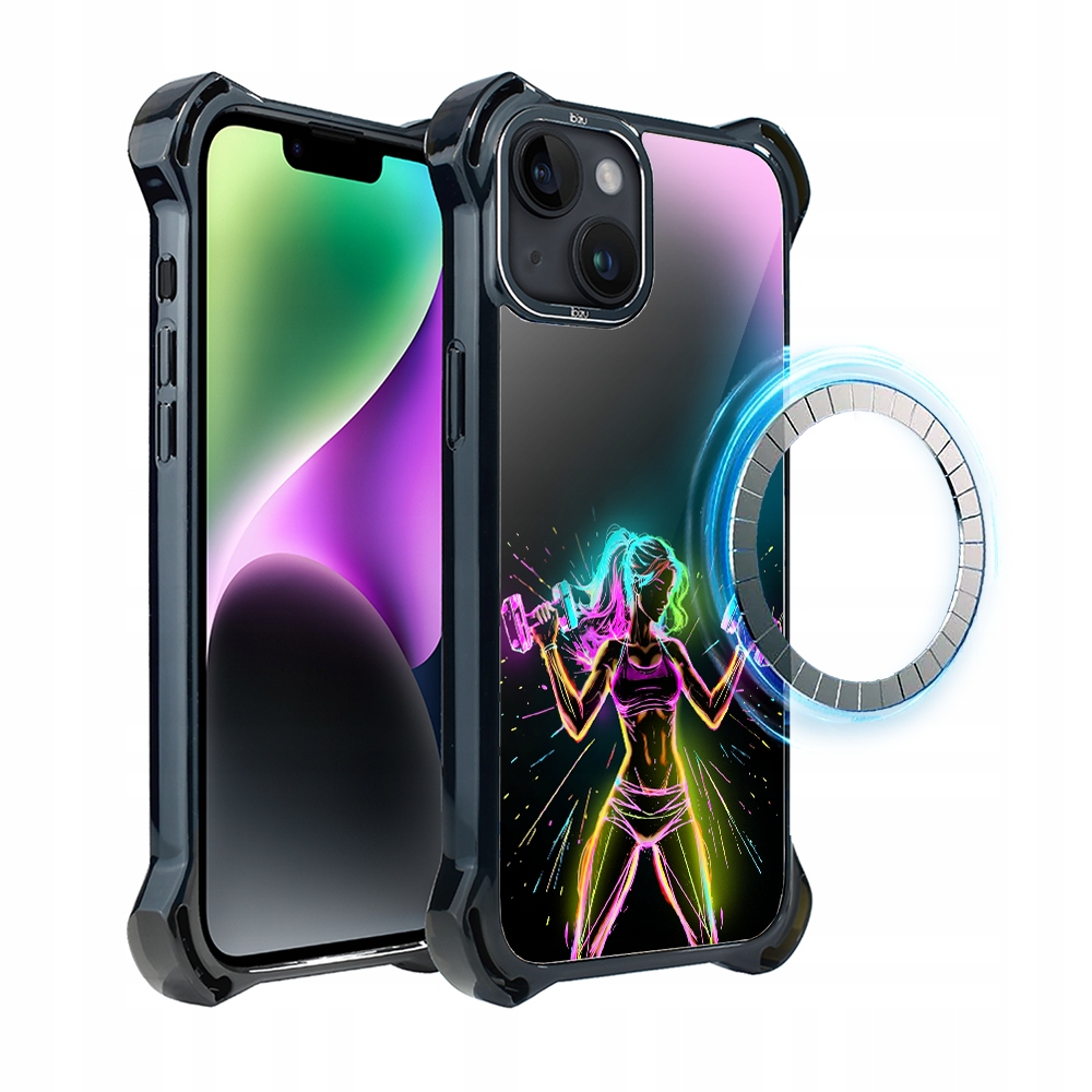 Pouzdro pro iPhone 14 Ibizu DropGuard Ultra s MagSafe, fitness vibrace
