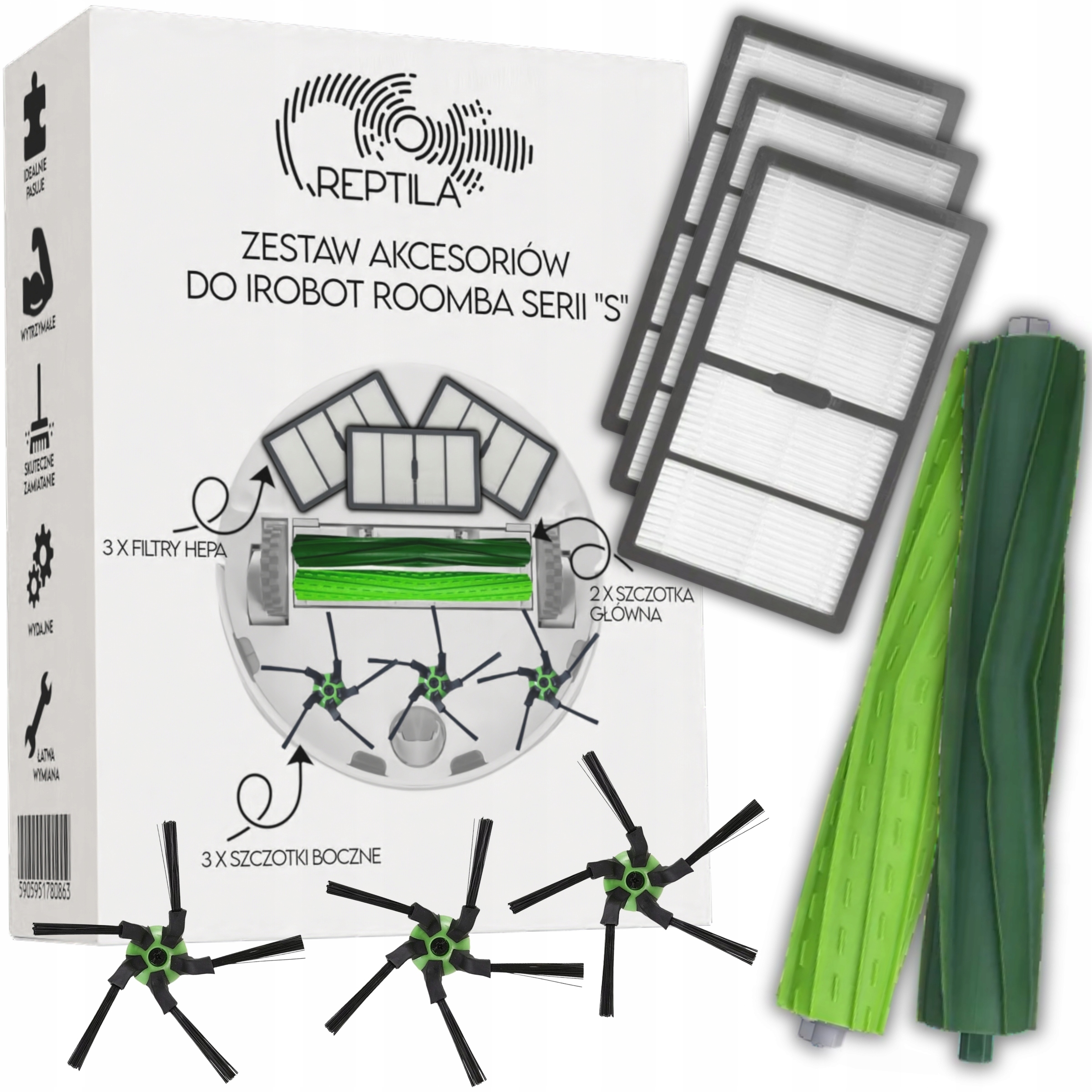 Akcesoria do Roomba s9 s9+ s9150 s9550 Szczotki Filtry Rolki