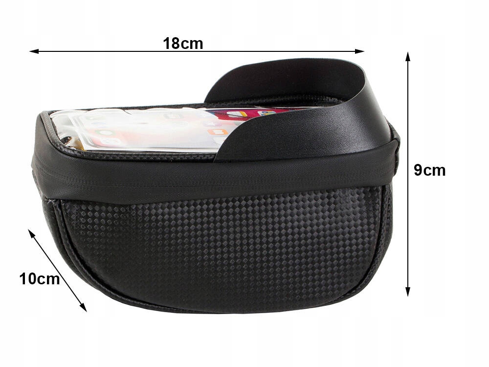 DUŻA SAKWA NA ROWER TORBA UCHWYT CASE ETUI NA TELEFON DOTYKOWA POKROWIEC Pojemność 1.4 l