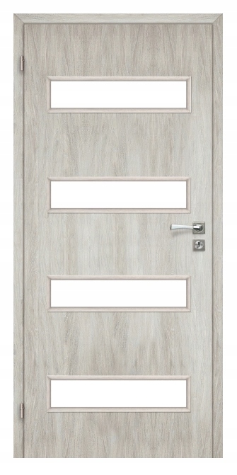 Vnitřní Křídlo Dveří Levé Dub Stříbrný 80 CM Stylové