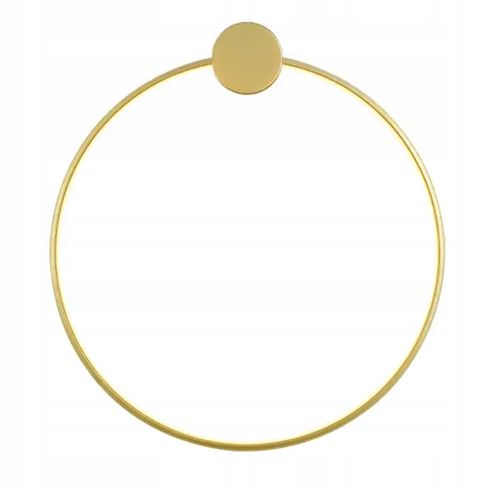 Nástenná Lampa Led Ring Kruh 50 CM Zlatá Do Obývacej Izby A Predsiene