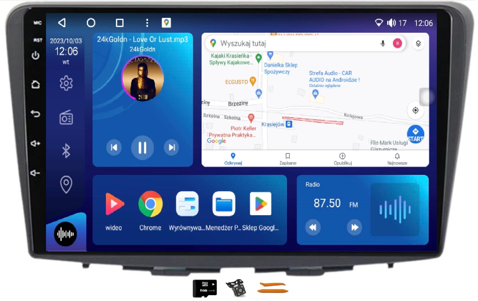 Radio Android Nawigacja Qled Carplay Lte Gps Dsp 128GB Suzuki Baleno 15-18