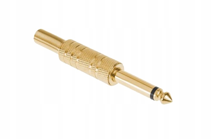 

Złącze Wtyk Jack Mono 6,3 Metal Gold Kabel Przew