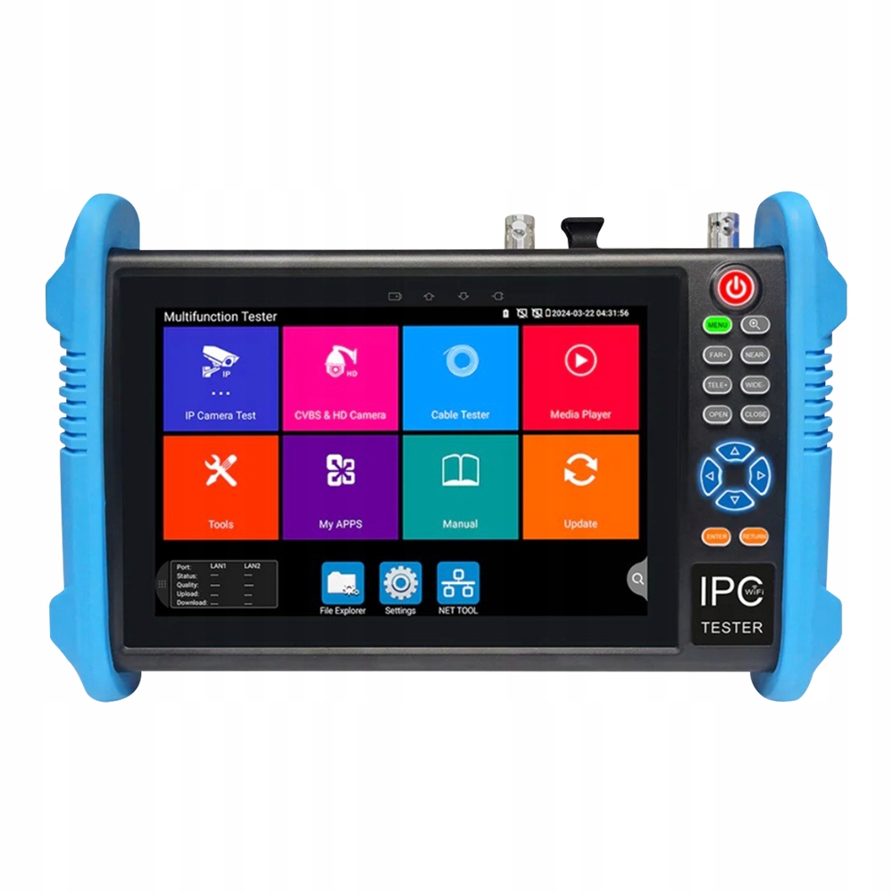 BCS-MS70LCD-LITE(3) Tester Kamer Cctv 7 Cali 32MPX Ip Ahd CVI Tvi Cvbs Poe