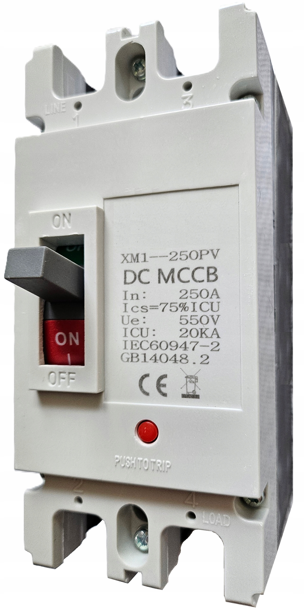Rozłącznik Zabezpieczający Mccb Obwodu DC 250A Mccb Akumulatory Panele Pv