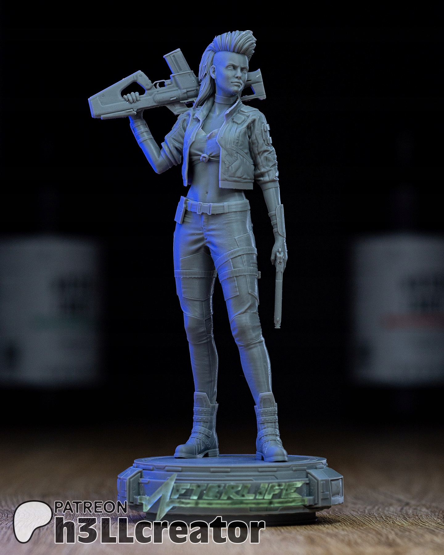 Figurka Rogue Amendiares Cyberpunk 2077 h3LL creator 3D tisk 12K